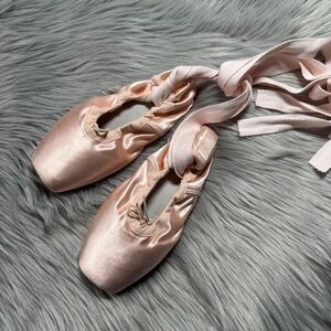 Satin Pointe Ballet Shoes with Ribbons